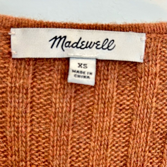 Madewell Button Front Tank Sweater Midi Dress Brown Size XS - Picture 8 of 11